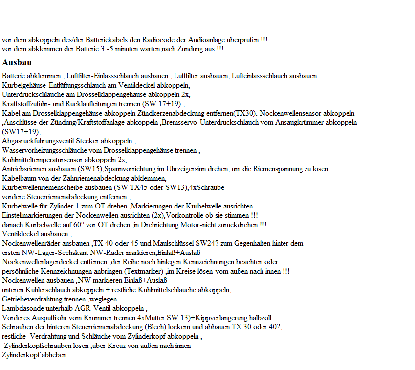 Omega B - Y22XE - ZKD Wechsel, was ist noch zu beachten?