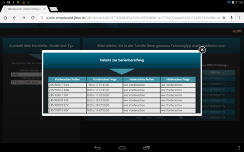 Wheelworld TT8S Übersicht ABE EG