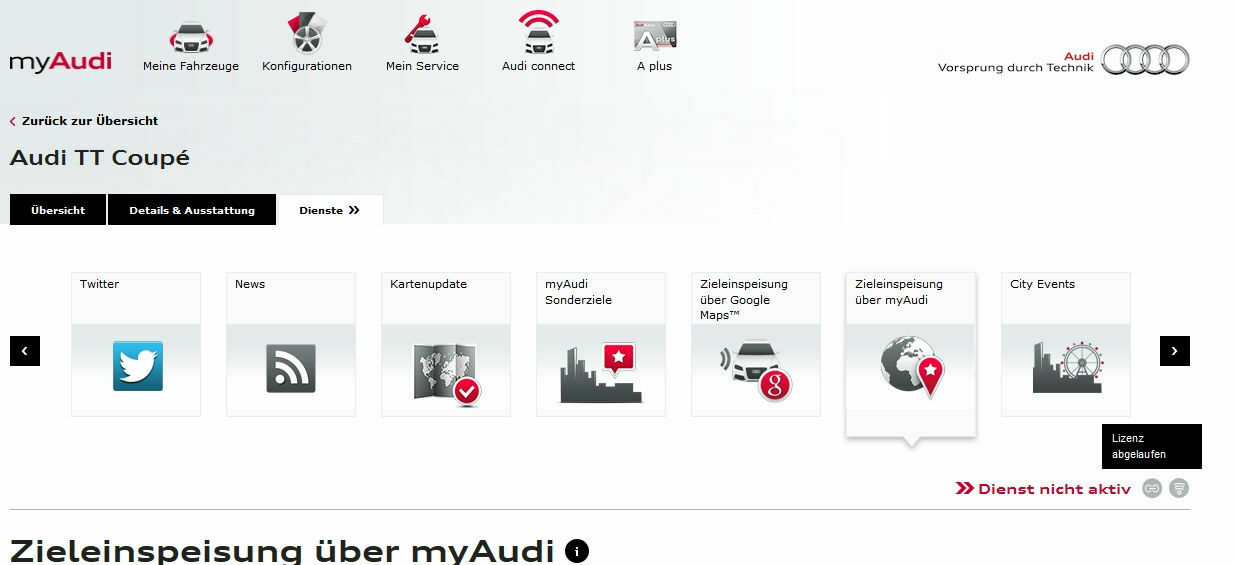 Fragen zu Audi connect