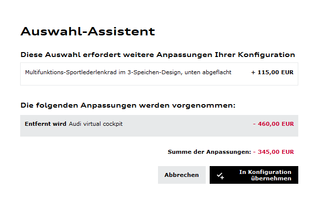 Facelift (A3, S3, RS3)