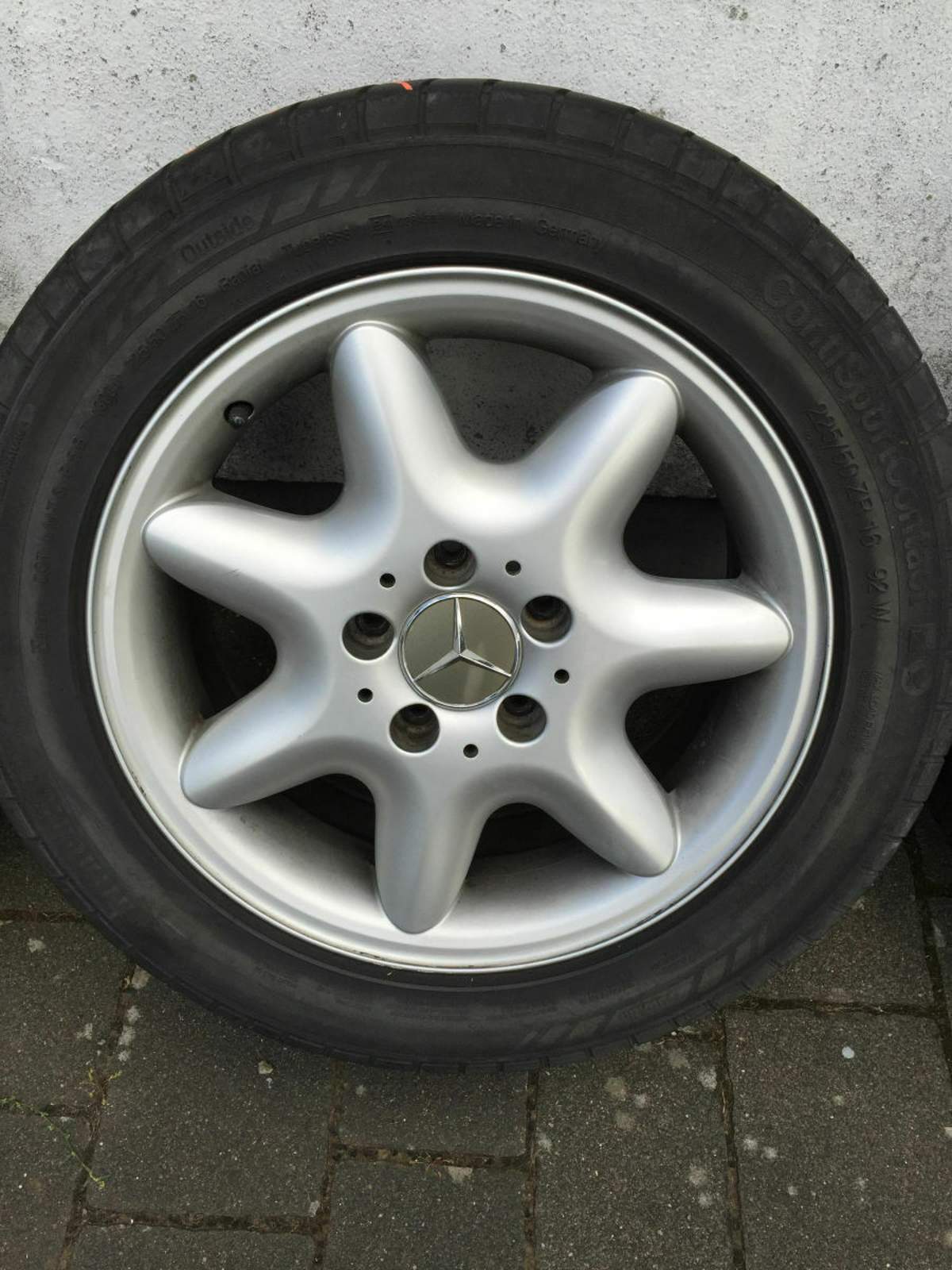 4 Original Mercedes Felgen C, CLK 16 Zoll Felgen 7Jx16H2ET37 W203, W208 ...