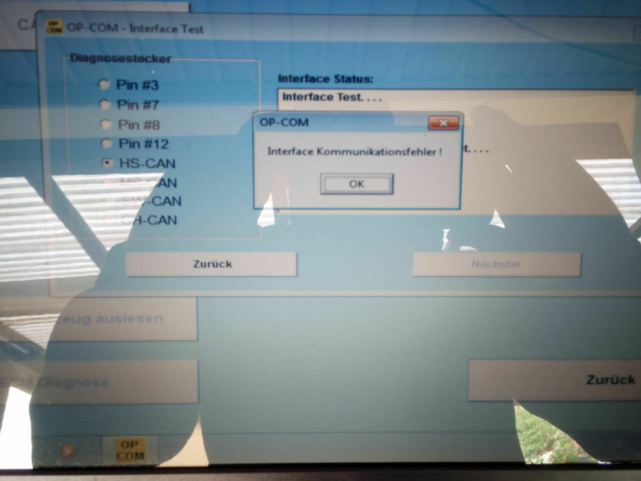 Knacken im CIM, Blinker stellt sich nicht mehr aus