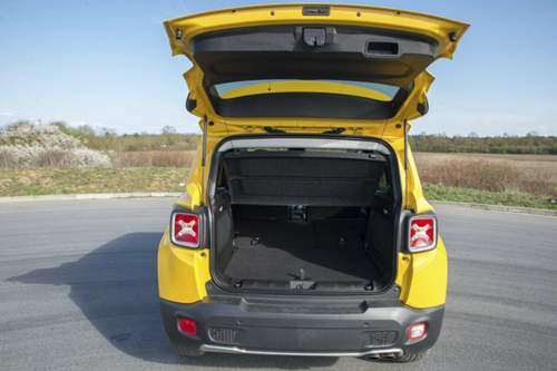 Blick in den Kofferraum, wenn die R&uuml;ckbank umgeklappt ist