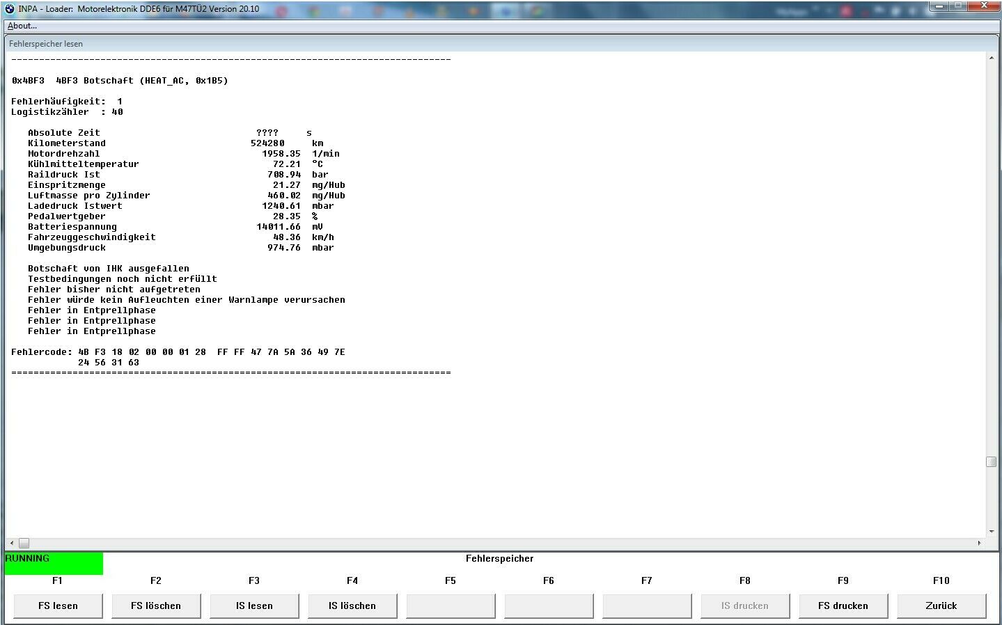 Fehlermeldung nach Regenfahrt......Hilfe