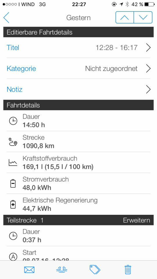 Volvo XC90 II T8 Verbrauch im Wohnwagenbetrieb