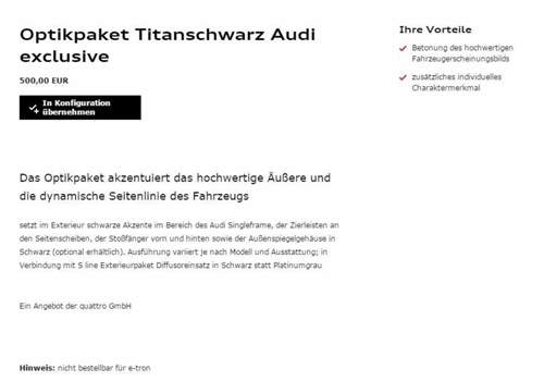 Audischwarzpaket