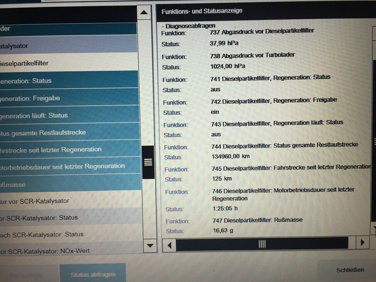 Sensor Abgasgegendruck defekt