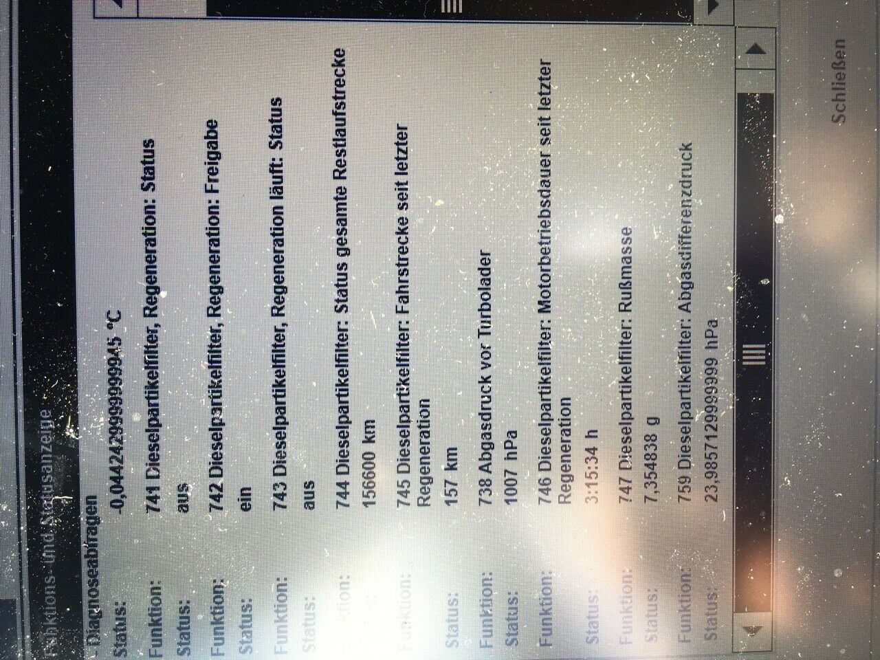 Sensor Abgasgegendruck defekt