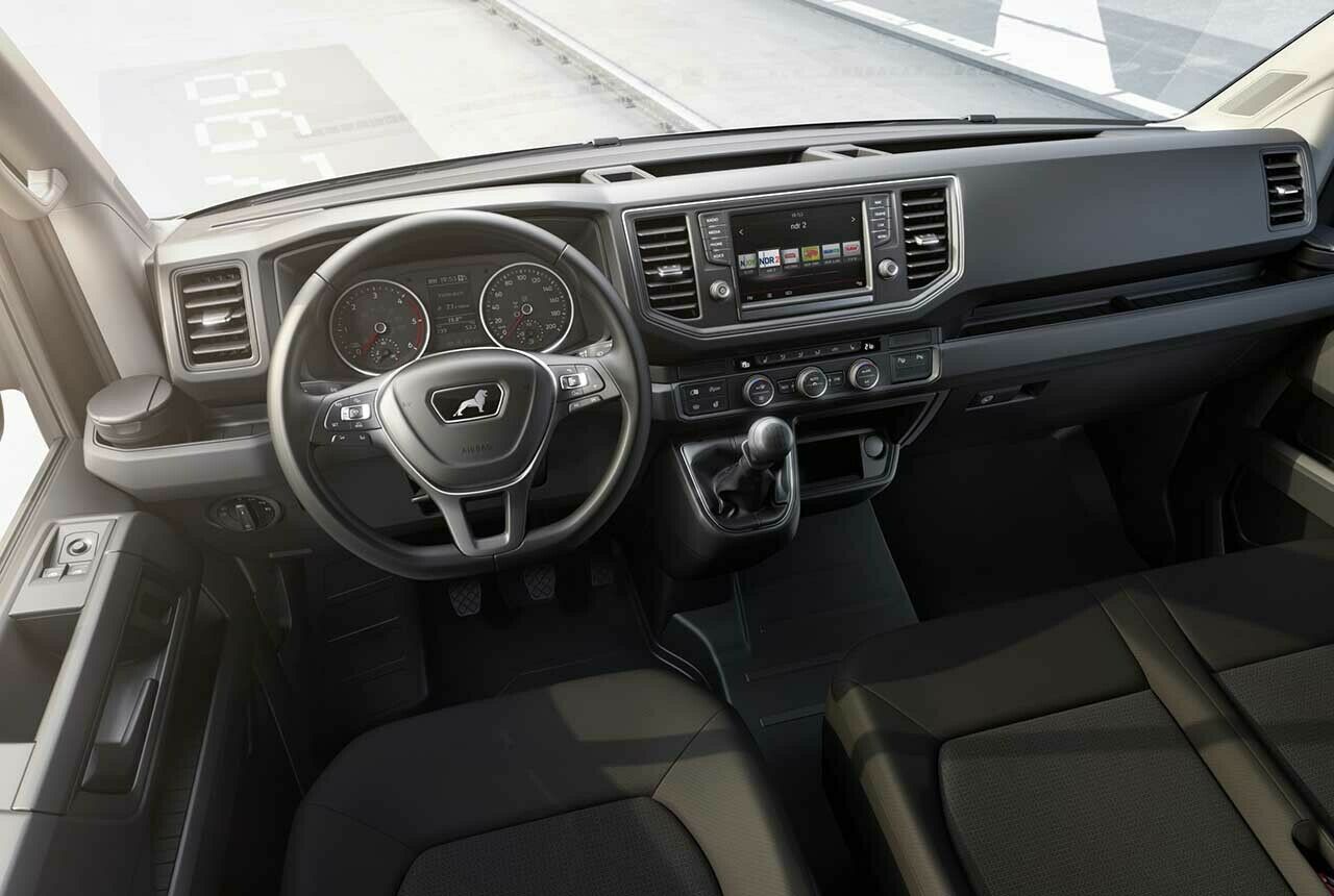 MAN TGE Innenraum: Vier verschiedene Sitze und ein Touchscreen können für den Transporter geordert werden