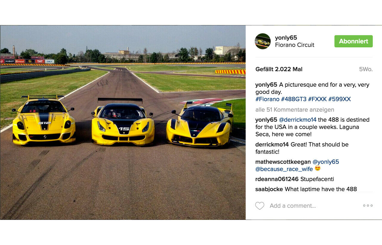 Teures Trio: Sloss hat offenbar Spaß an teuren Autos