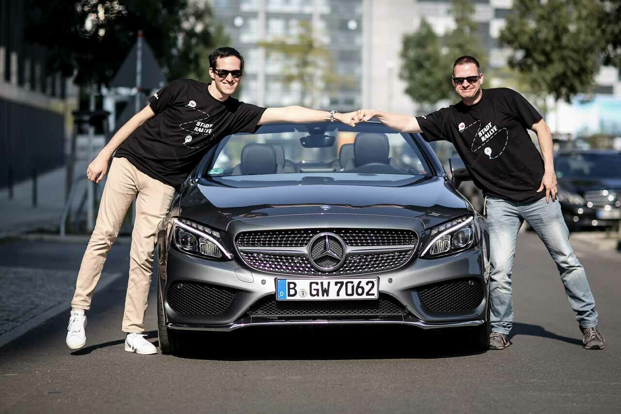Team Stahlkocher im C-Cabrio: Beide arbeiten in der Stahlindustrie, daher der Teamname. Art1x und tomjo24