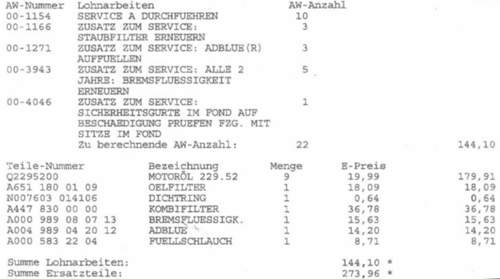 Service-a-kostenvoranschlag