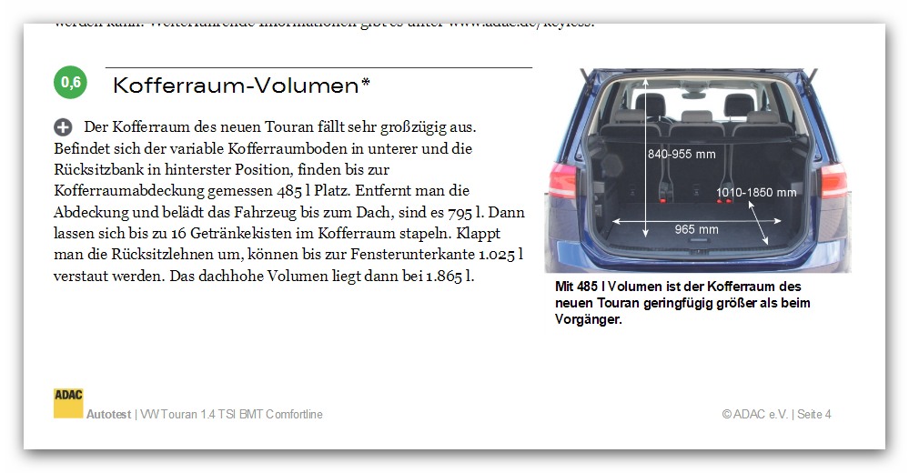 Kofferraumvolumen Tiguan 2