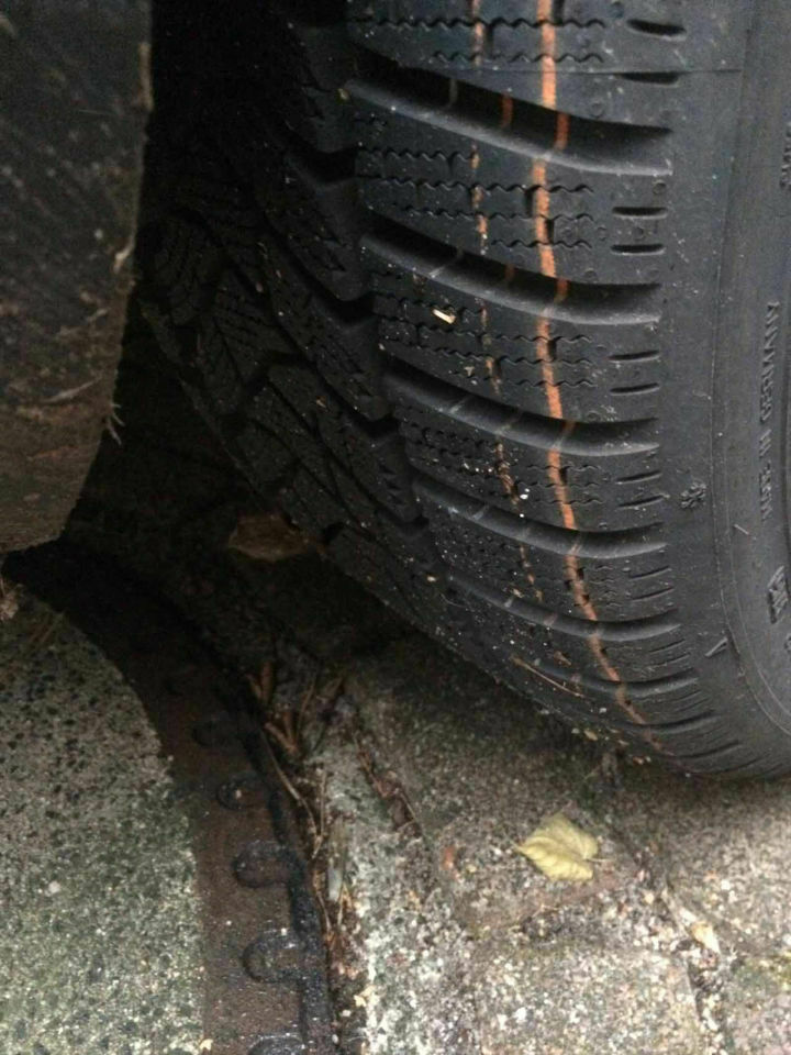 Die Reifen auf Mathias SLK zur Halbzeit des Tests