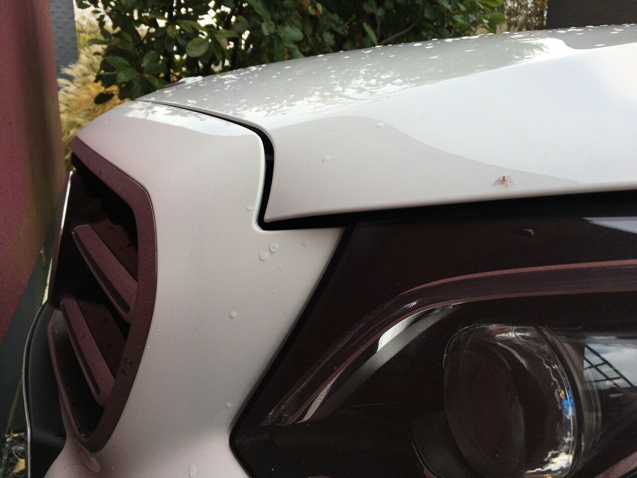 Spaltmaße Motorhaube über Scheinwerfer (Blick von der Seite)