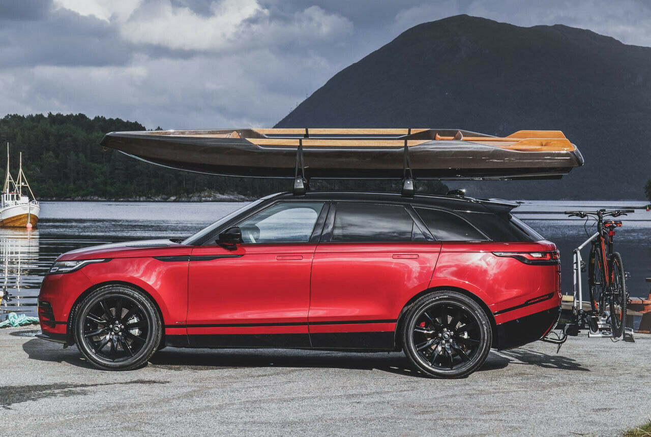 4,80 Meter misst der Velar in der Länge, nur rund fünf Zentimeter weniger als der Range Rover Sport