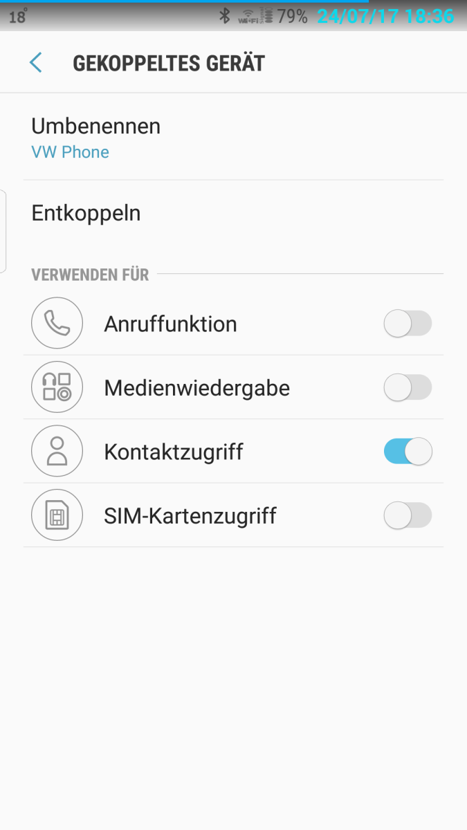 Bluetooth-Musikstreaming im Golf 6