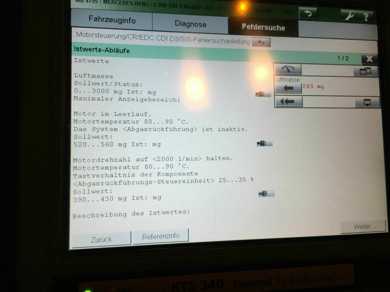 W212 E 350 CDI sporadischer Leistungsverlust