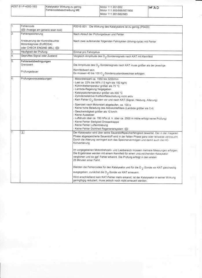 P0420 Katalysatorsystem Wirkungsgrad Unterhalb Grenzwert Bank 1 MOTOR-TALK - Europas größte Auto- und Motor-Community!