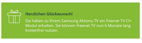 Samsung Promo Meldung