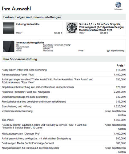 Tiguan Konfiguration - Seite 2