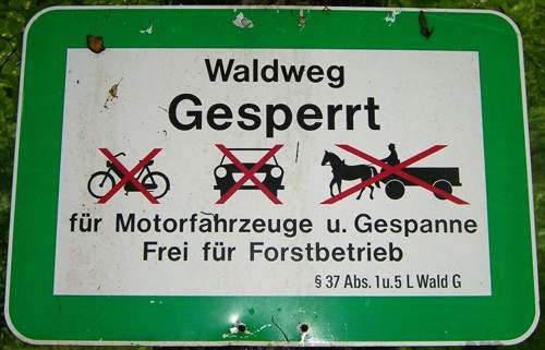 Waldweg-gesperrt