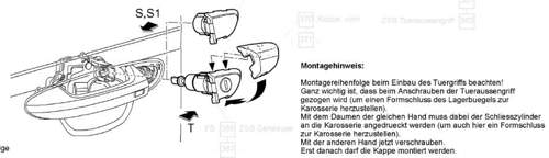 Montagehinweis-schliesszylinder