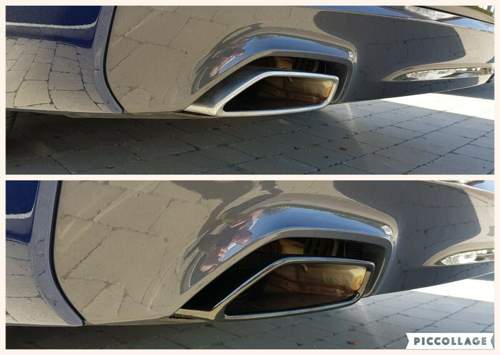 Schwarze Auspuffblenden