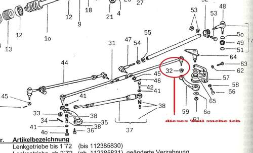 Ersatzteile-vorderachse