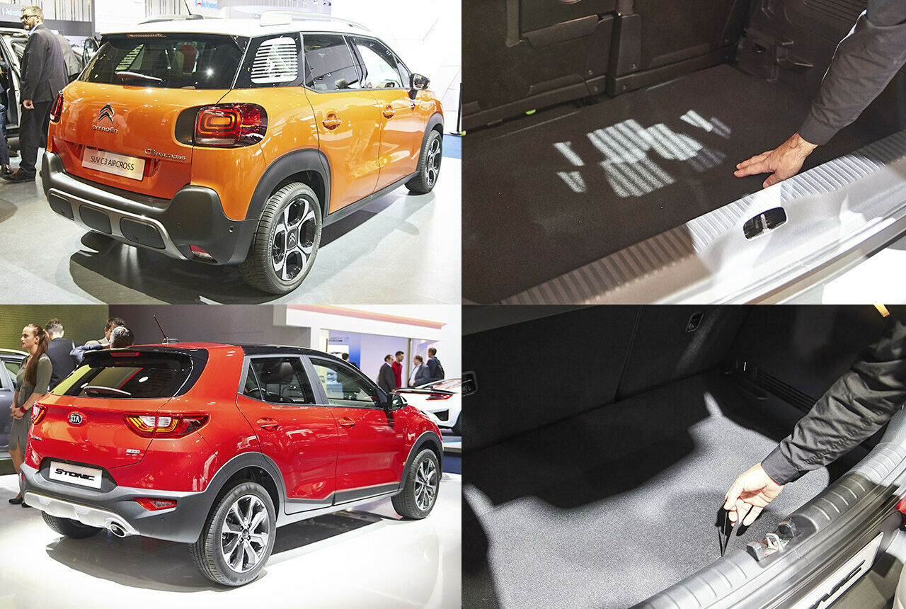 Optisch wirkt der Unterschied zwischen Aircross und Stonic im Kofferraumvolumen nicht groß, die Zahlen sagen jedoch etwas anderes