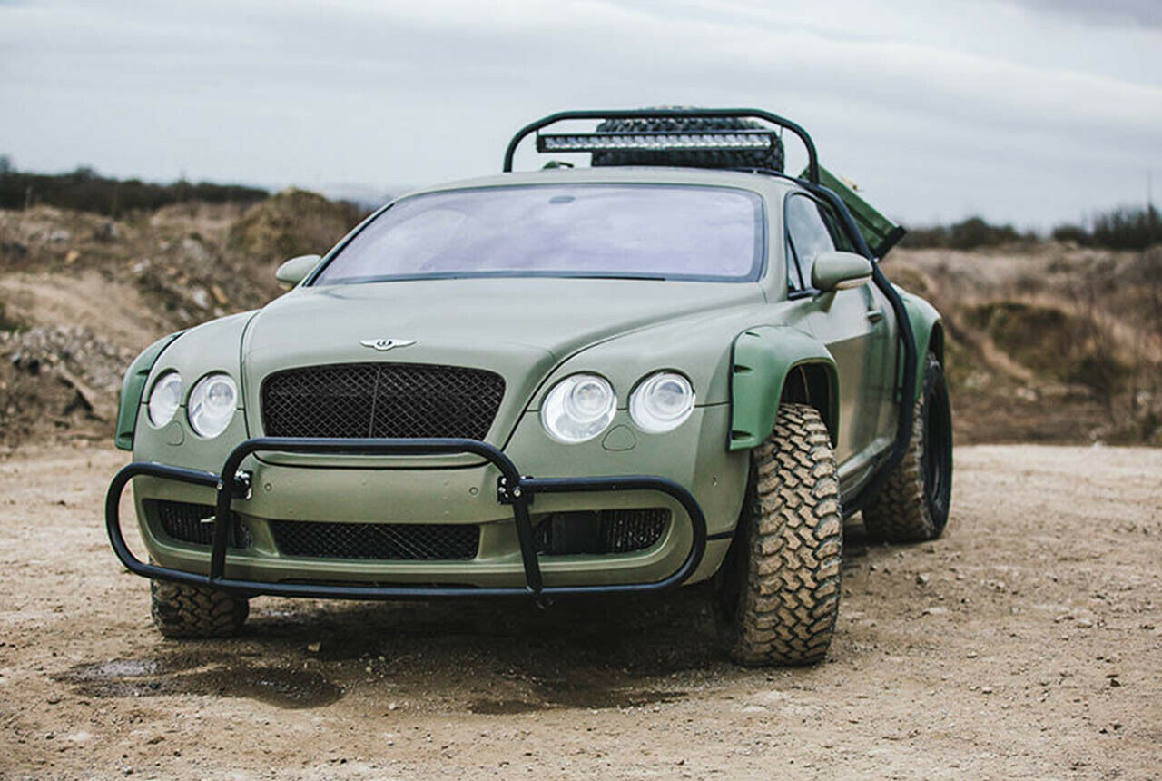Rammschutz und externen Überrollbügel des Bentley Continental GT Offroaders fertigten die TV-Moderatoren selbst