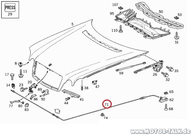 Motorhaubenzug erneuern