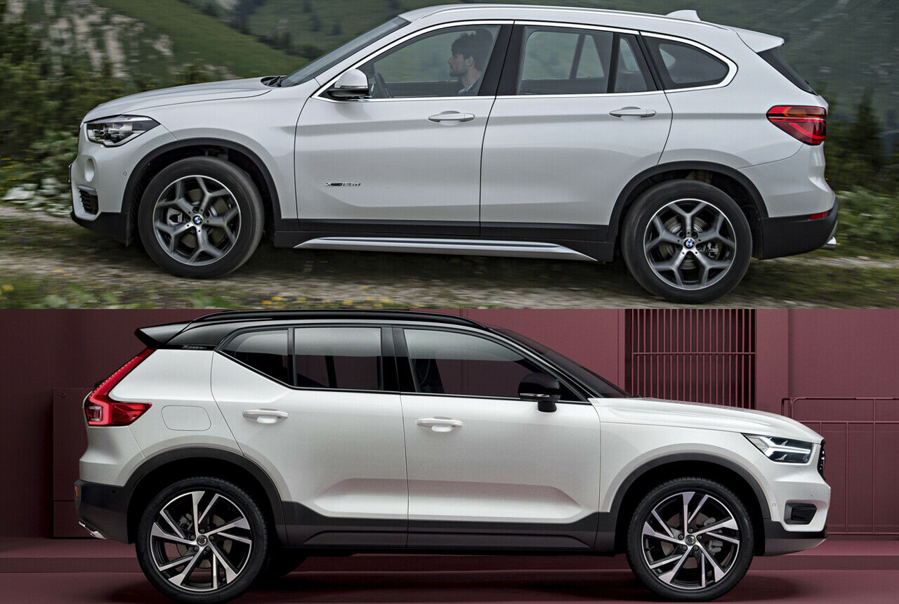 Volvo XC40 und BMW X1 sind fast gleichlang, nur ein Zentimeter trennt die beiden