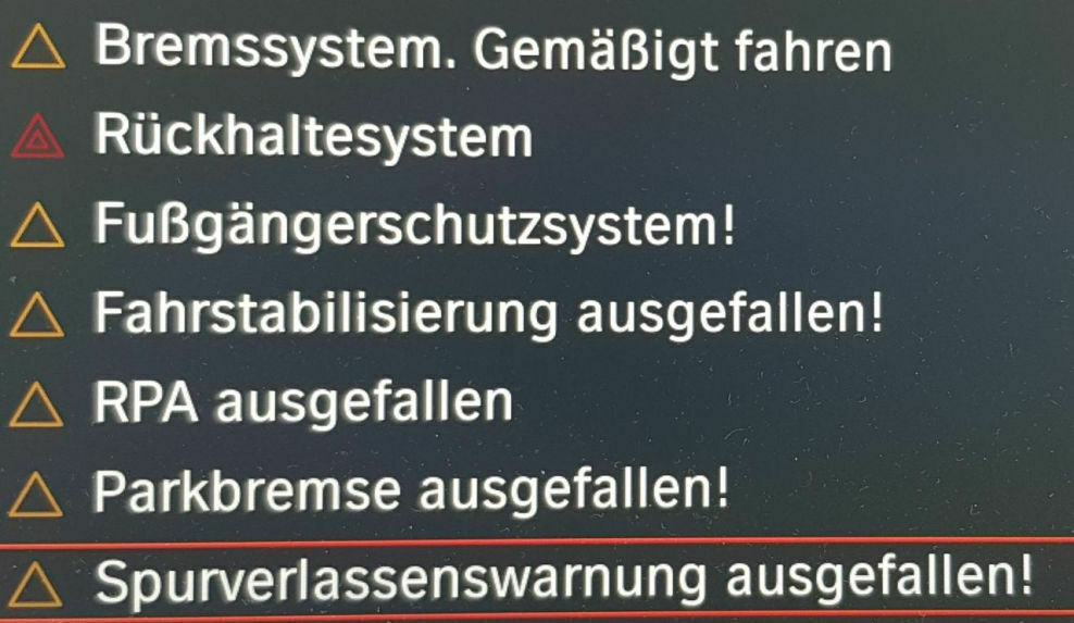 Multiple Fehlermeldung, Christbaum Display, Ursache?