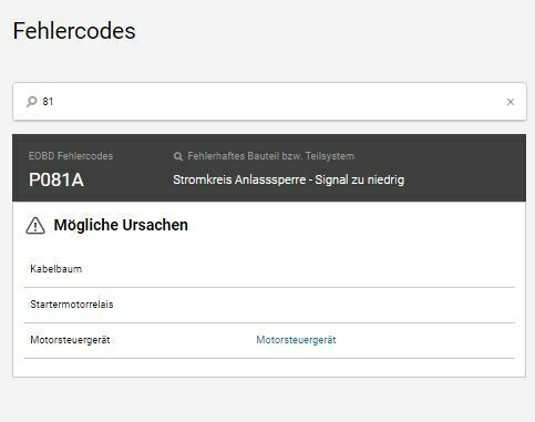 Omega B - X20XEV - Bj.94 - Fehlercode 81 und 10