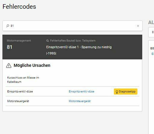 Omega B - X20XEV - Bj.94 - Fehlercode 81 und 10