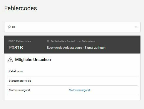 Omega B - X20XEV - Bj.94 - Fehlercode 81 und 10