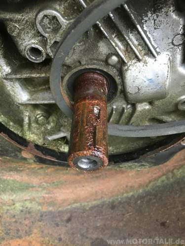 Welle stark angerostet