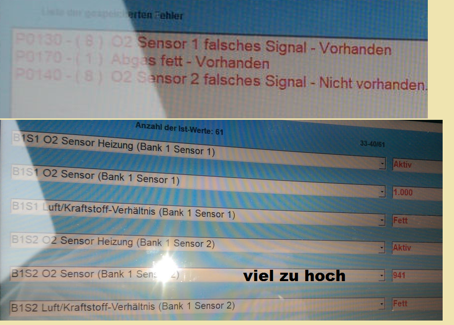 Omega B - Z22XE - Erneut Lambdasonden Fehler im Fehlerspeicher