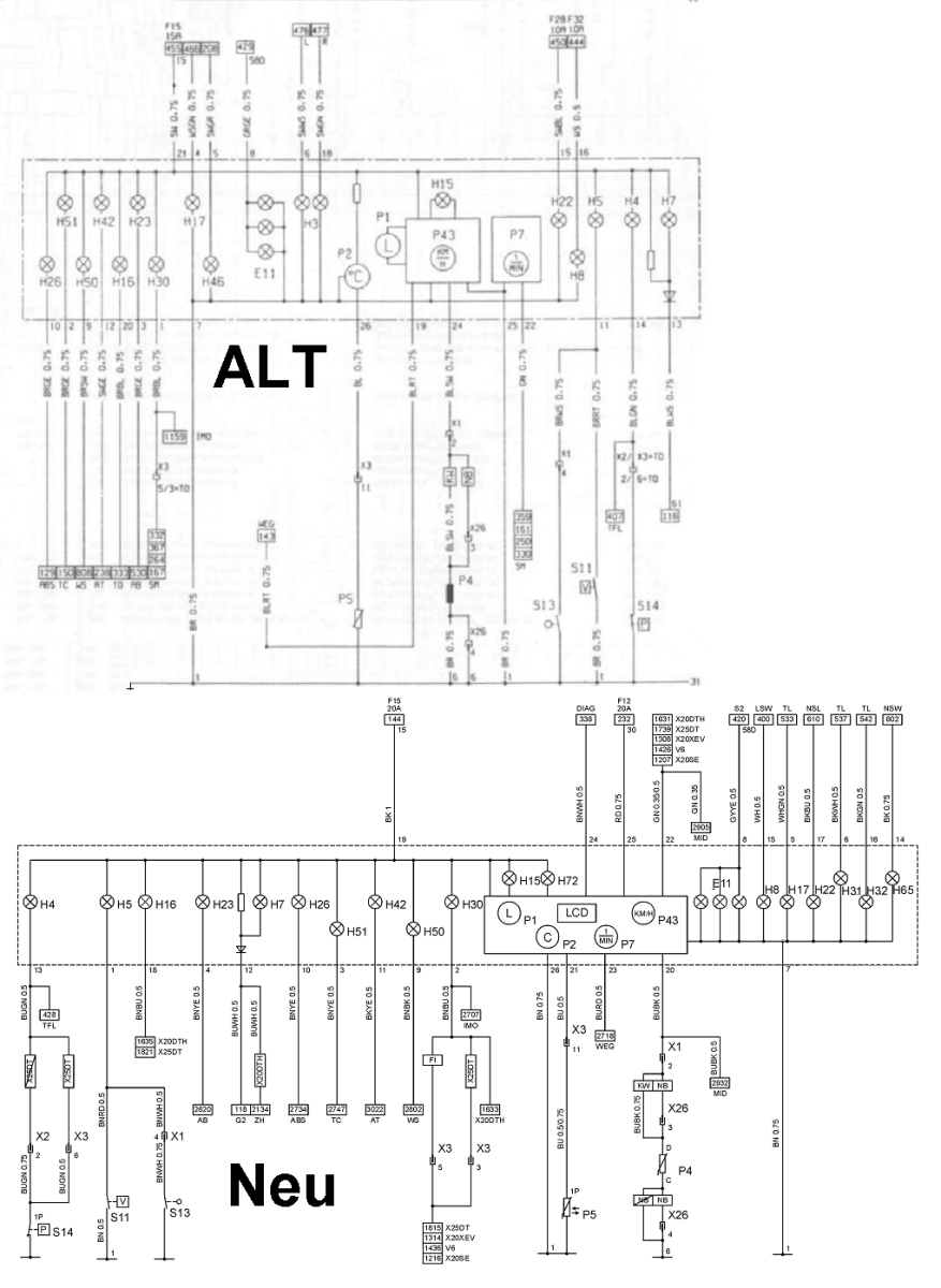 Omega B - Tacho defekt, worauf beim E-Teil Kauf achten?