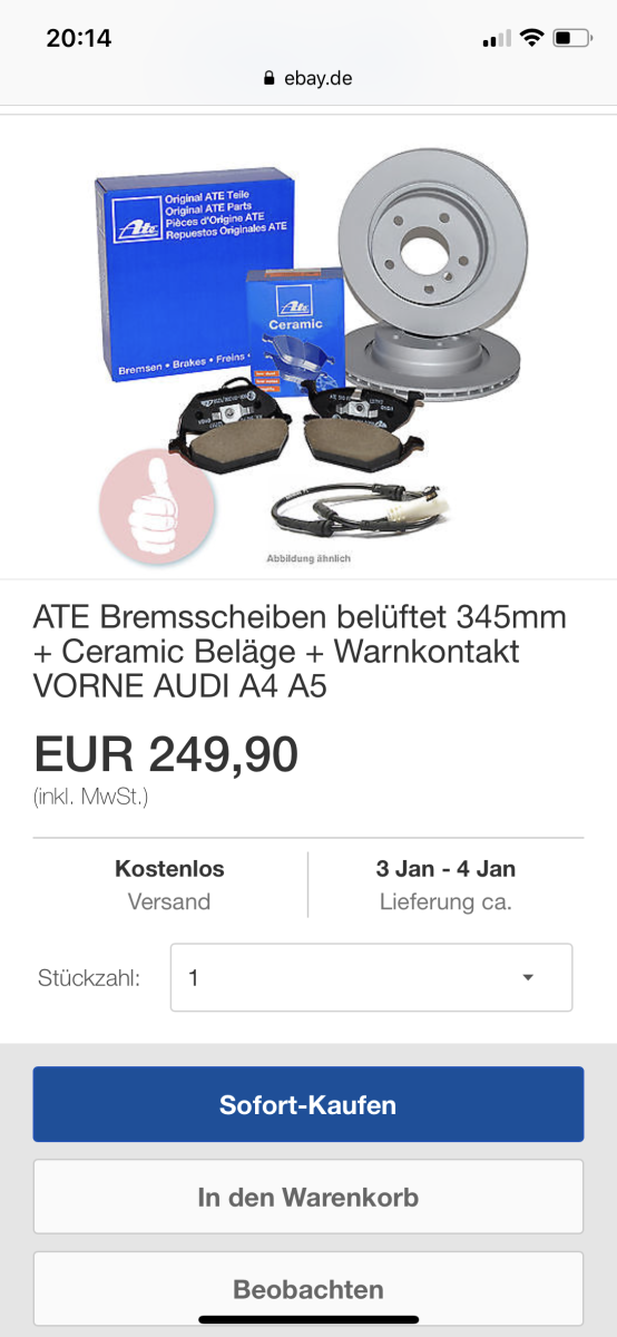 Bremsscheiben und Beläge, welche nehmen? - Bessere Qualität als Audi?