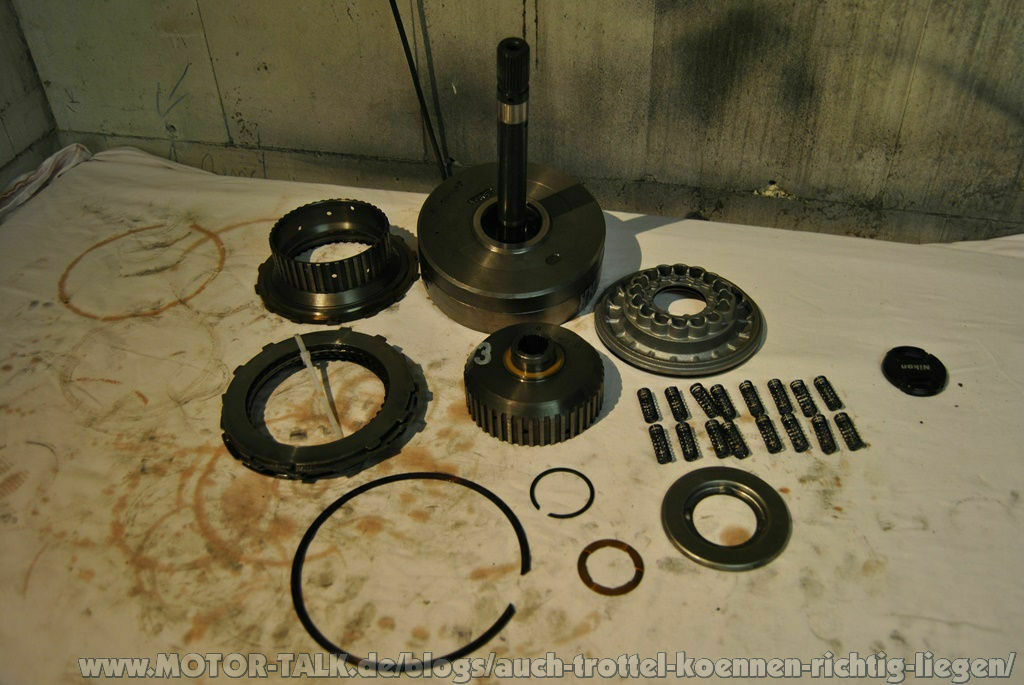 Alle Bauteile der Eingangswelle