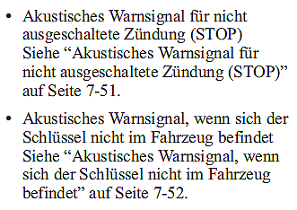 Akustisches Signal beim Ent- bzw Verriegeln