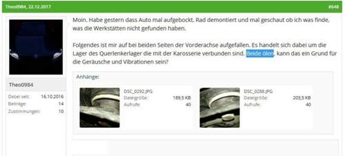 Superb-querlenkerlager