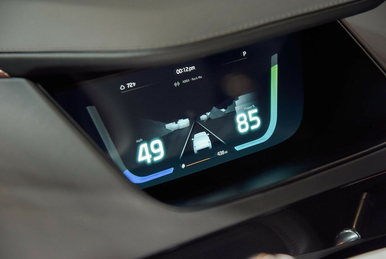 Der Instrumententräger des Kia Niro EV Concept wird voll digital