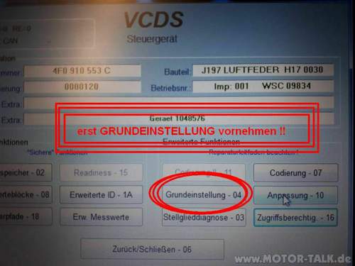 Aas-grundeinstellung