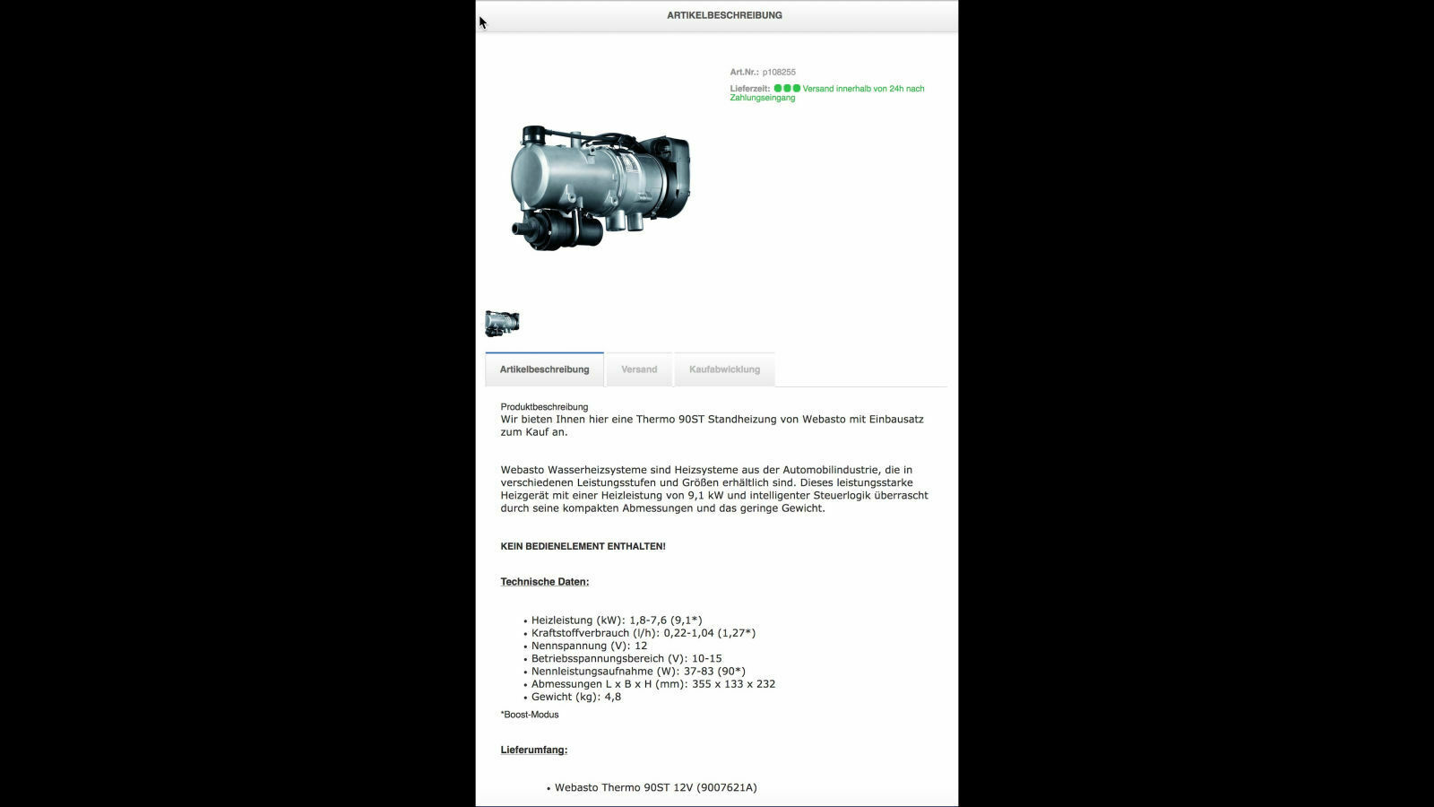 Standheizung heizt Motor nicht