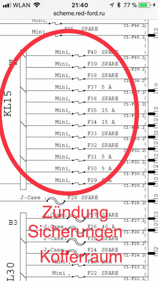 PIN 10 der Anhängerkupplung (elektrisch, geschaltetes Plus) in Kofferraum führen
