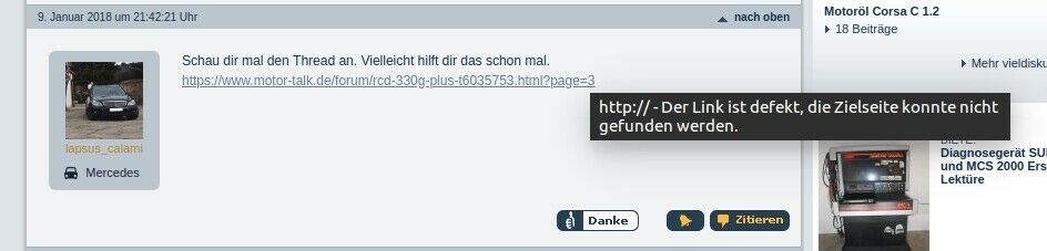 Links werden unbrauchbar gemacht