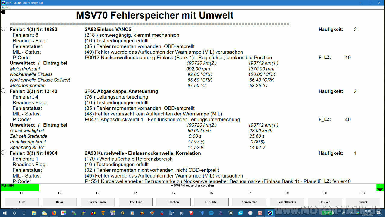 N52 VVT-Exzenter & VANOS - Probleme nach Tausch der VDD